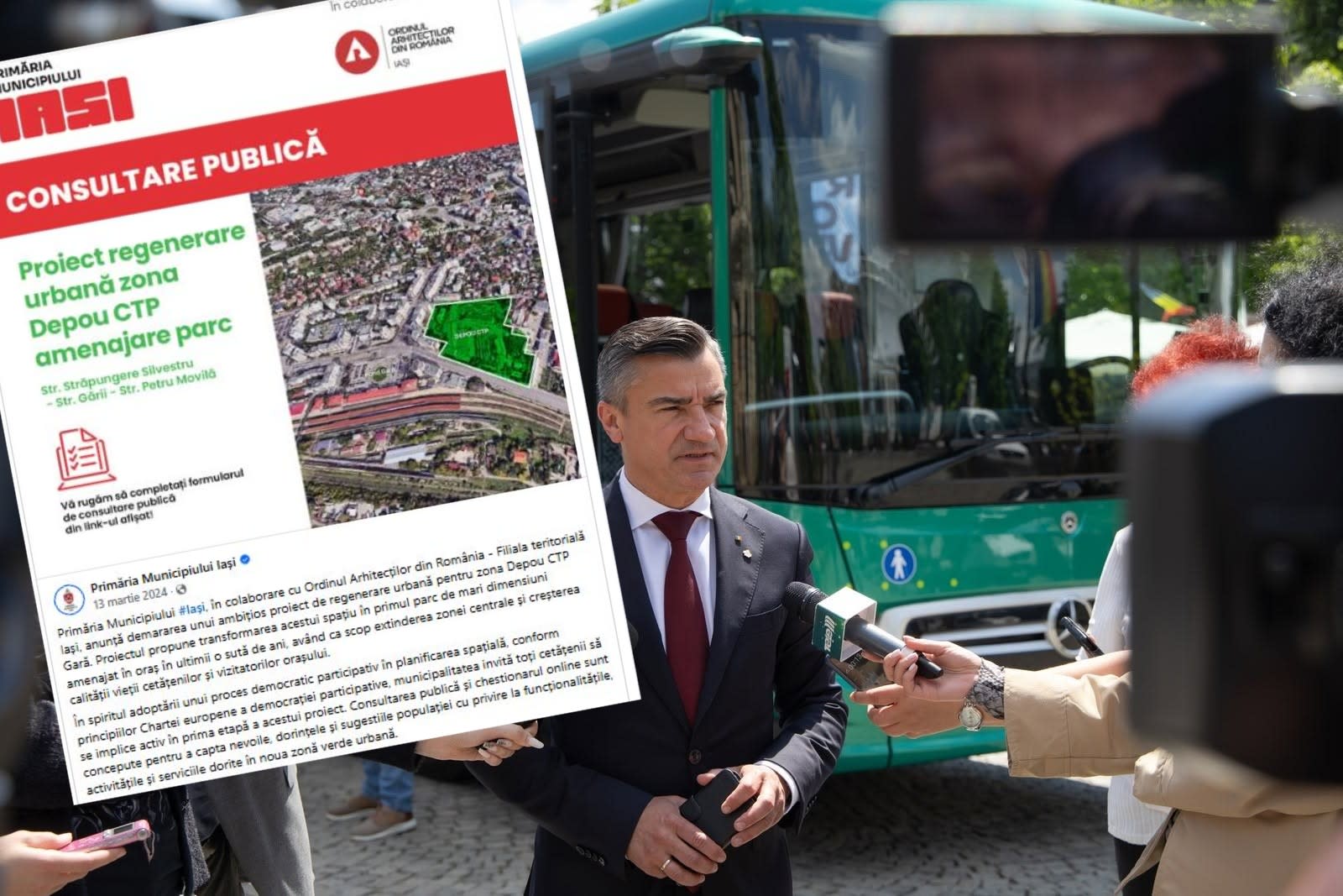 Parc urban propus pe amplasamentul depoului CTP de la Gară Parc urban propus pe amplasamentul depoului CTP de la Gară
