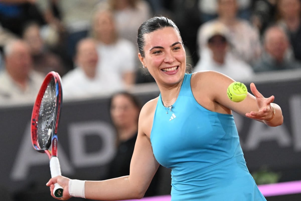 Gabriela Ruse în timpul meciului de tenis la Cincinnati Gabriela Ruse în timpul meciului de tenis la Cincinnati
