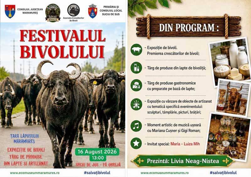 Eveniment tradițional cu bivoli și expoziție în Suciu de Jos Eveniment tradițional cu bivoli și expoziție în Suciu de Jos
