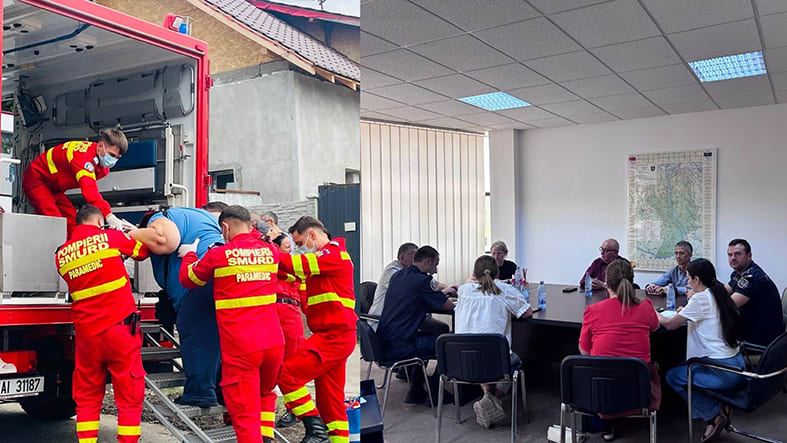 Persoane vulnerabile evacuate în Olt în timpul intervenției autorităților Persoane vulnerabile evacuate în Olt în timpul intervenției autorităților