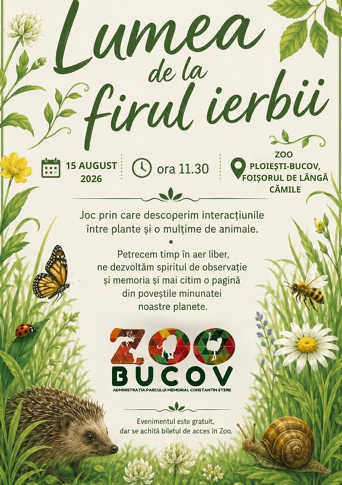 Copiii participă la activitatea educativă «Lumea de la firul ierbii» la Zoo Bucov