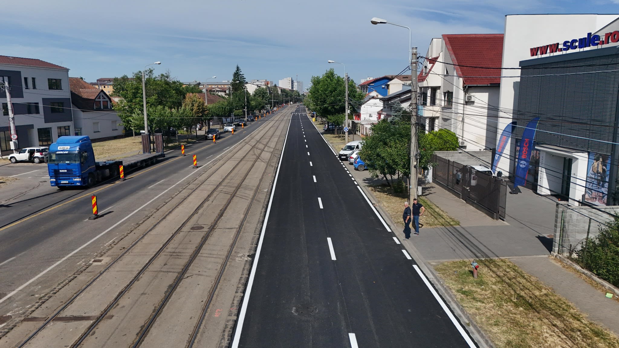 Lucrări de asfaltare pe strada Calea Buziașului în Timișoara Lucrări de asfaltare pe strada Calea Buziașului în Timișoara