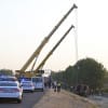 Autocar răsturnat pe autostradă în Ungaria, echipaje de urgență la fața locului