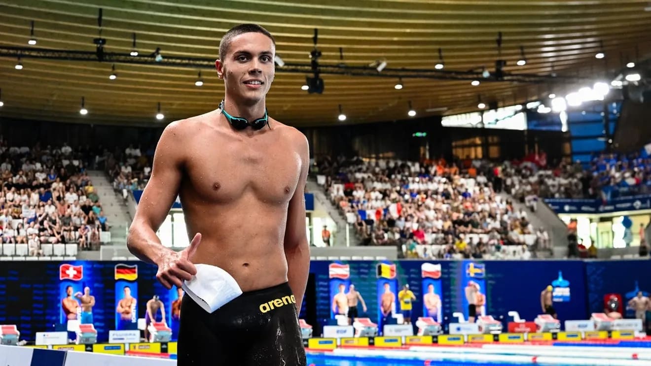 David Popovici reacționează după cursa de 1500 m liber de la Paris David Popovici reacționează după cursa de 1500 m liber de la Paris