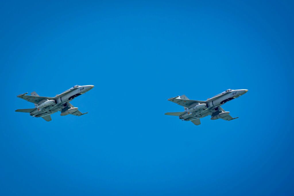 Dronă doborâtă în județul Galați după incursiune dinspre Moldova, F-18 spaniol a intervenit
