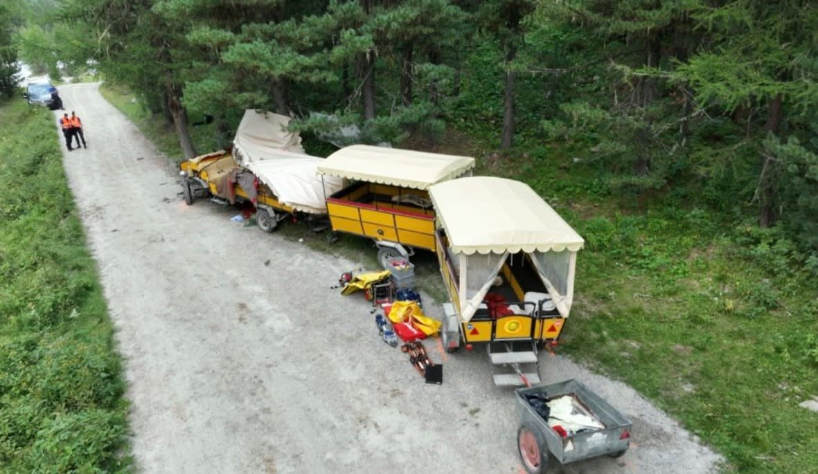 Accident grav de trăsură în Elveția: 1 mort și 12 răniți după coliziune cu copac