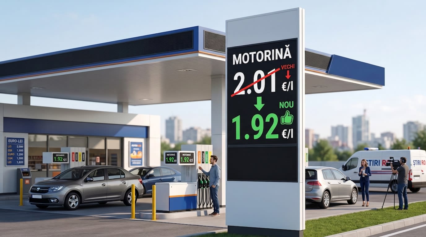Acciza la motorină s-a redus cu 20% începând de azi, determinând scăderea prețurilor în benzinării