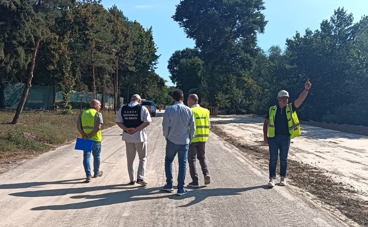 Garda de Mediu Galați verifică lucrările de la Faleza Dunării pentru respectarea măsurilor de protecție a mediului
