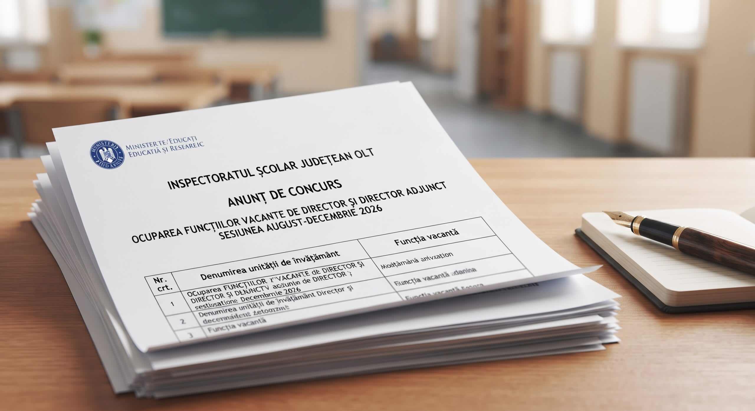 Inspectoratul Școlar Județean Olt anunță concurs pentru directori Inspectoratul Școlar Județean Olt anunță concurs pentru directori