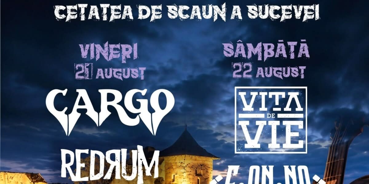 Cetatea de Scaun a Sucevei în timpul unui concert Cetatea de Scaun a Sucevei în timpul unui concert