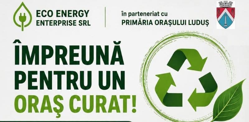 Eco Energy organizează campanie gratuită de colectare a DEEE la Luduș în perioada august-noiembrie 2026