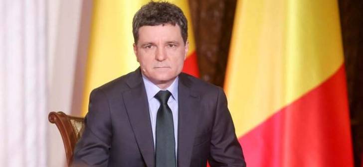 Președintele Nicușor Dan în timpul declarației Președintele Nicușor Dan în timpul declarației