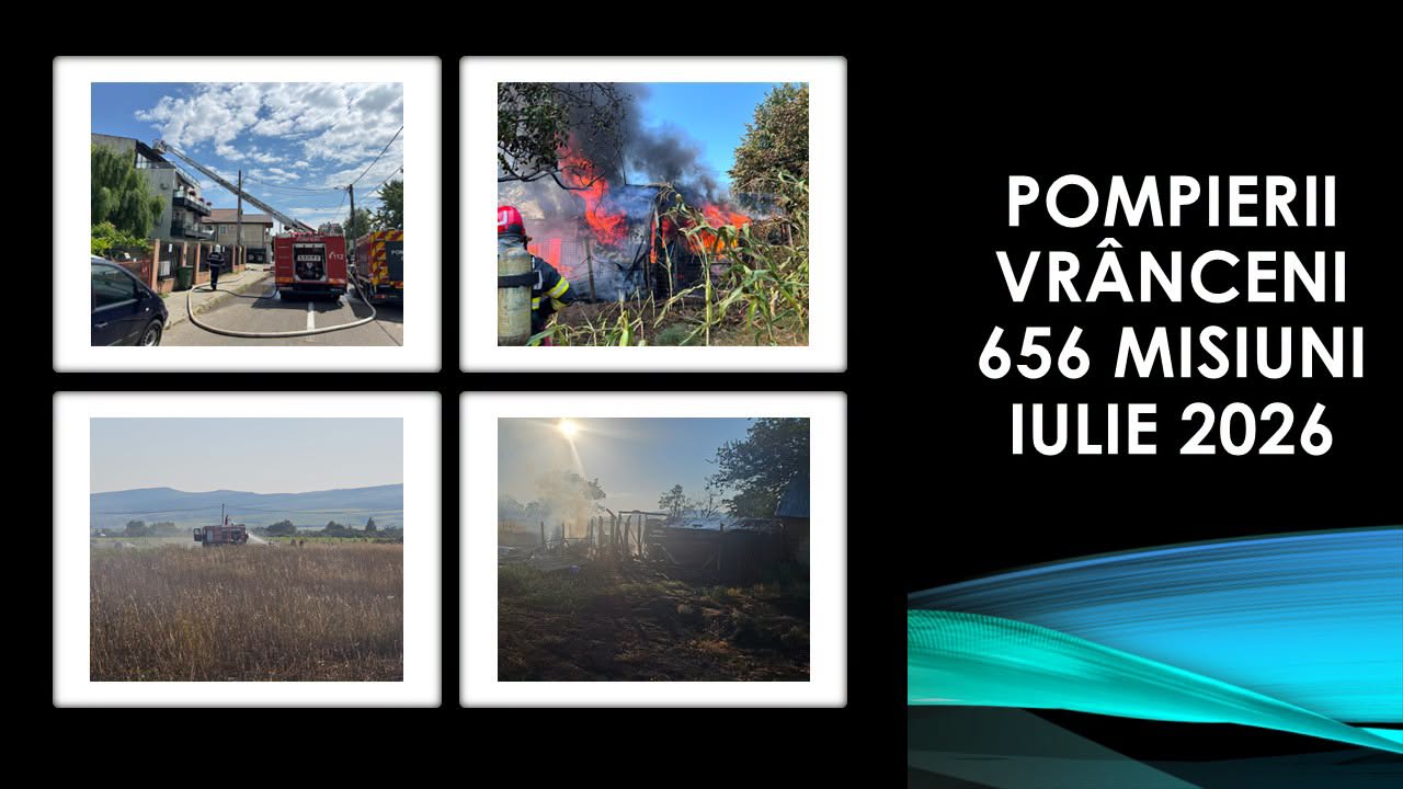 Pompieri vrânceni în acțiune, stingând incendii și salvând animale Pompieri vrânceni în acțiune, stingând incendii și salvând animale