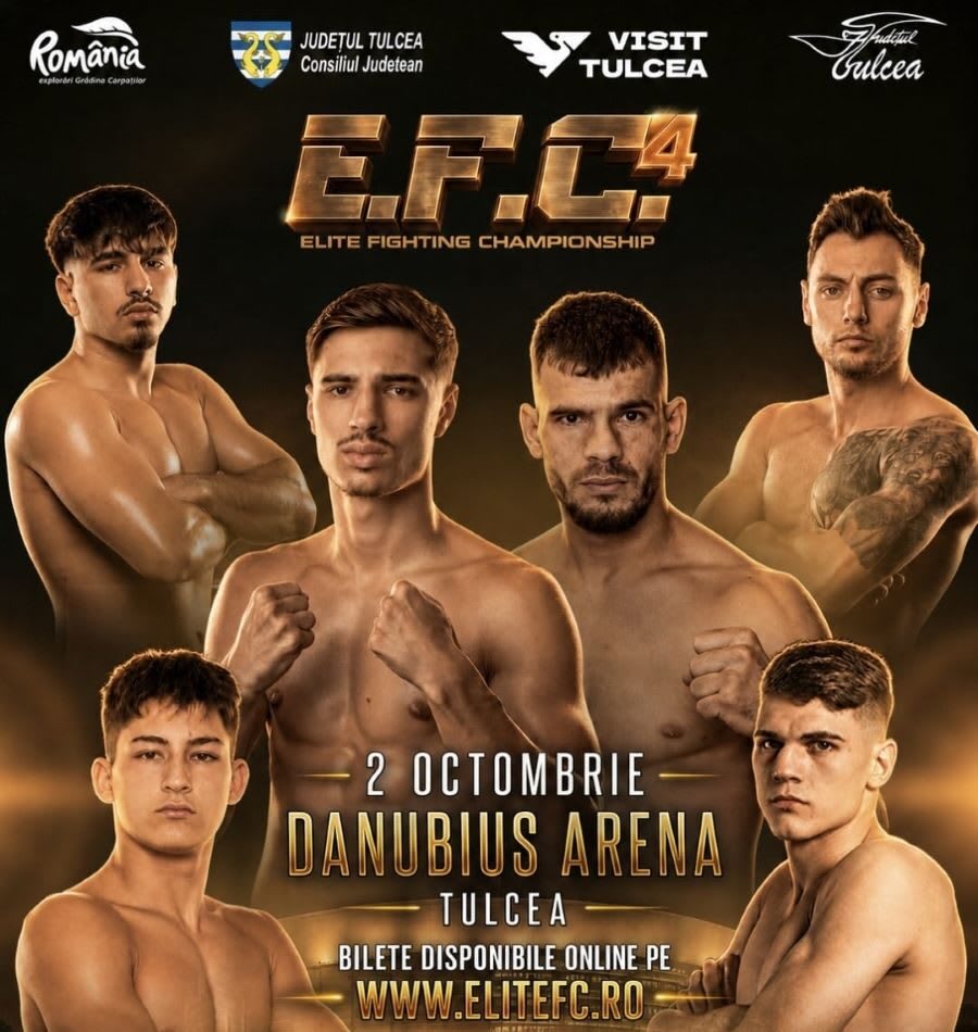 Luptători în ring la Gala Noaptea Campionilor din Tulcea