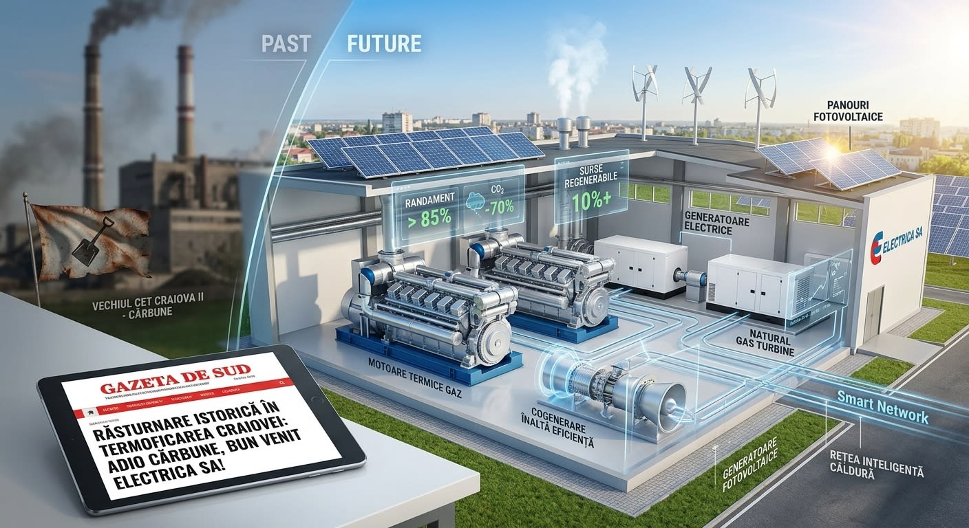 Craiova schimbă sistemul de energie termică prin concesiune către Electrica