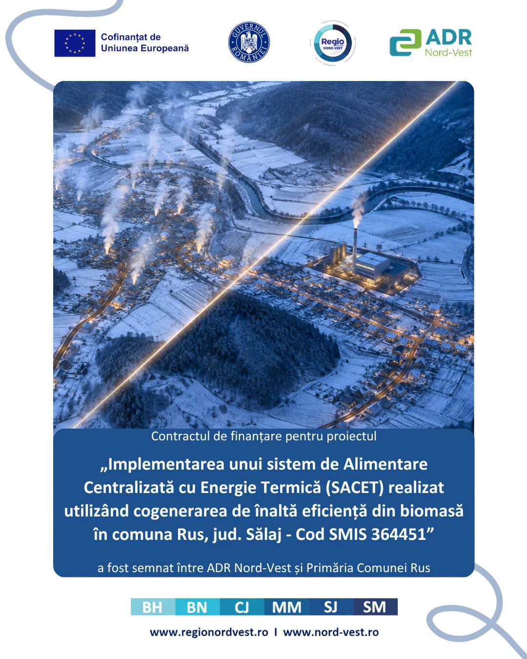 Investiție de 9,5 milioane de euro în comuna Rus pentru încălzire centralizată cu biomasă