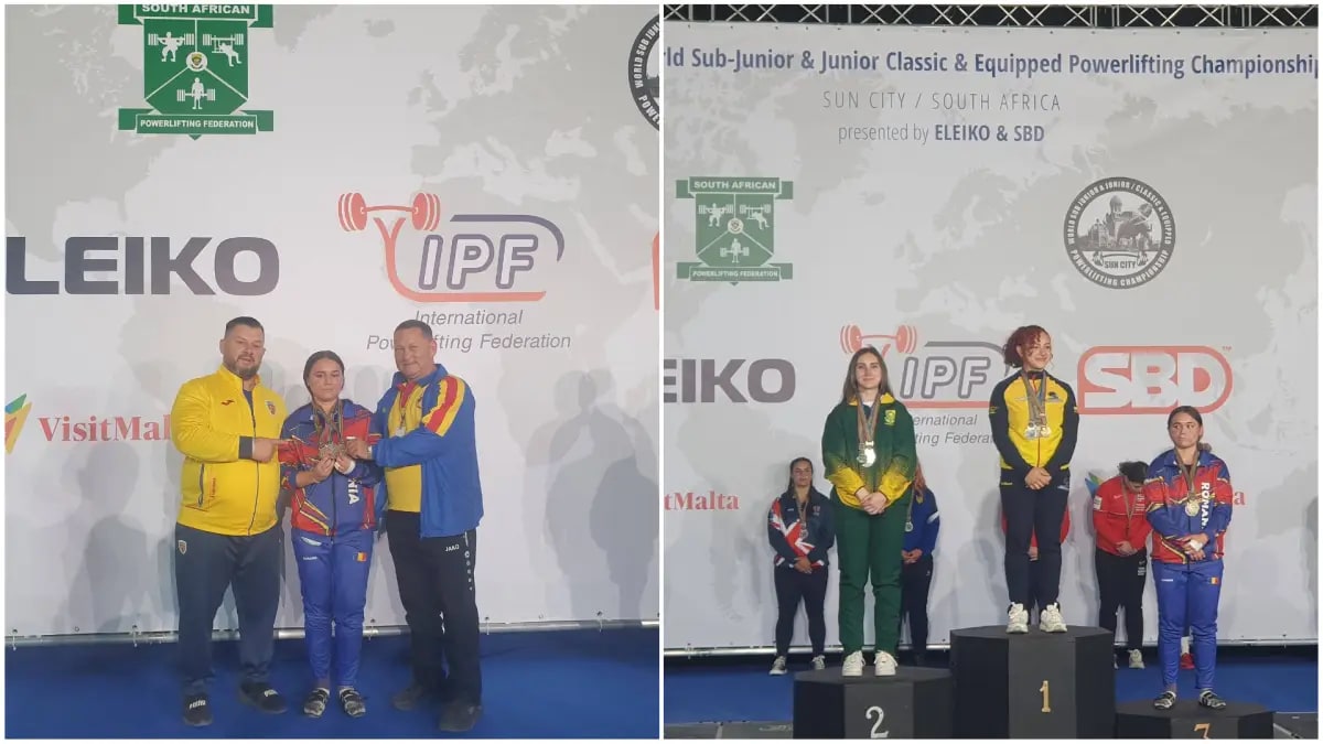 Alexandra Cazacu obține două medalii de bronz la Campionatul Mondial de Powerlifting U23 din Africa de Sud