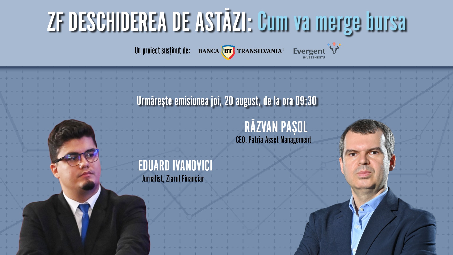Răzvan Pașol avertizează asupra creșterii riscurilor în piața de capital la deschiderea ZF din 20 august 2026