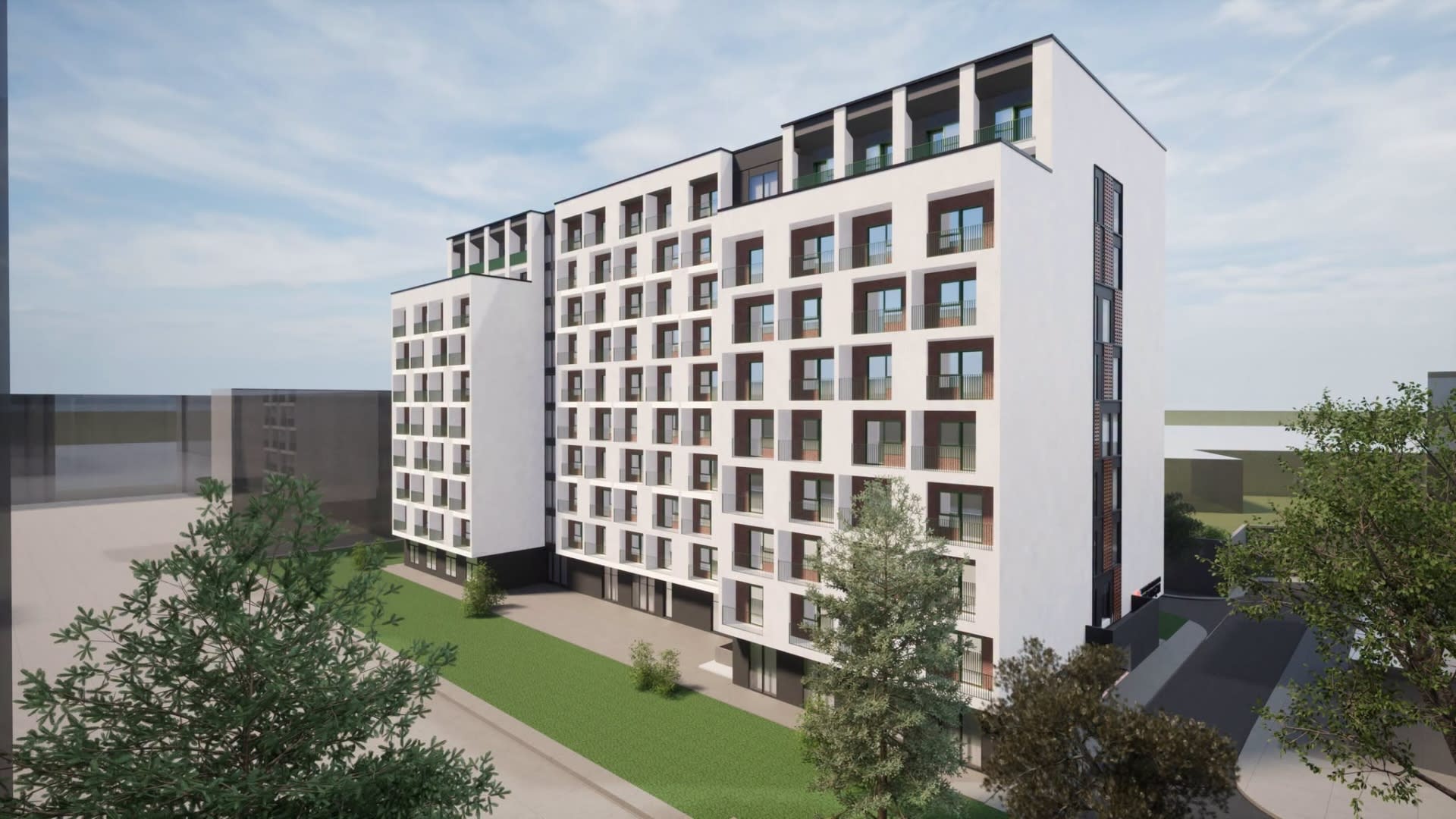 Noul cămin studențesc în construcție în Grozăvești, București Noul cămin studențesc în construcție în Grozăvești, București