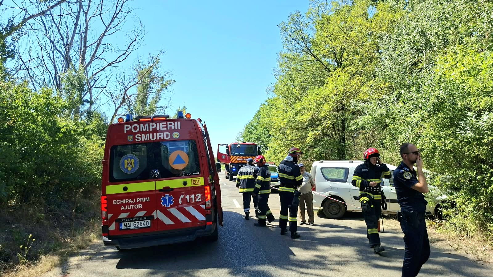 Accident rutier în Călinești: un bărbat de 69 de ani a fost transportat la spital