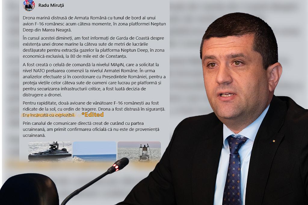 Dronă marină doborâtă de un F-16 Dronă marină doborâtă de un F-16