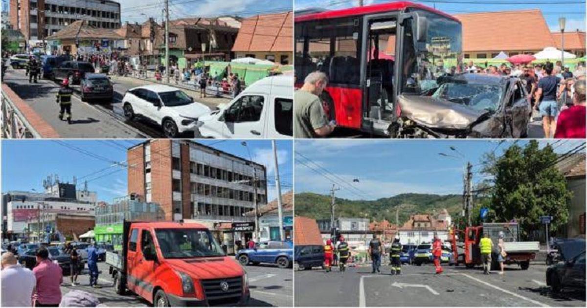 Accident autobuz Mediaș Accident autobuz Mediaș