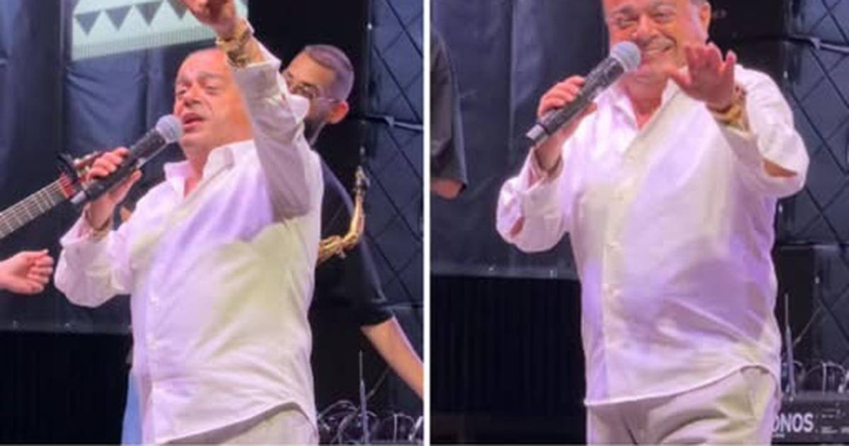 Adrian Minune cântând pe scenă Adrian Minune cântând pe scenă