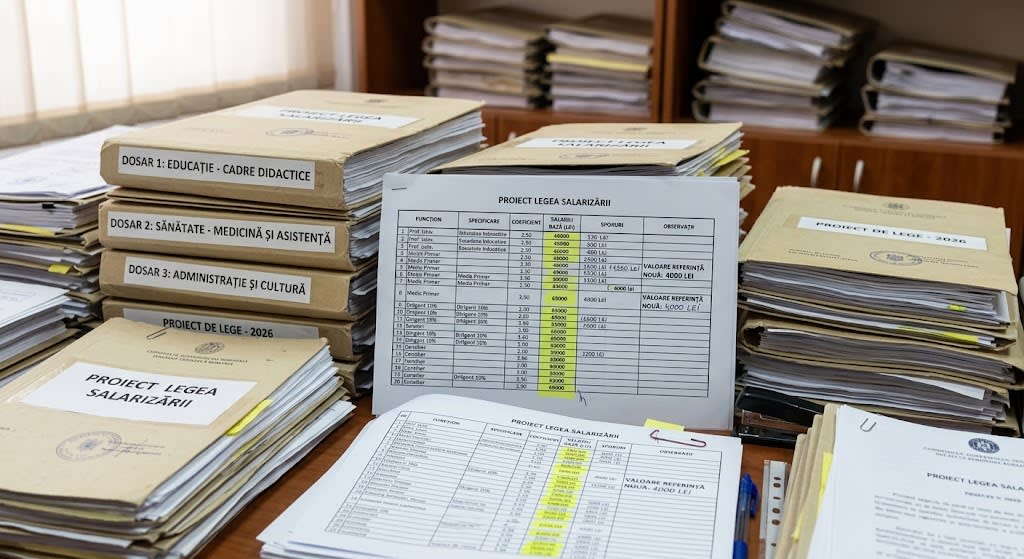 Legea salarizării: Valoarea de referință a fost redusă la 4.000 lei în 2026
