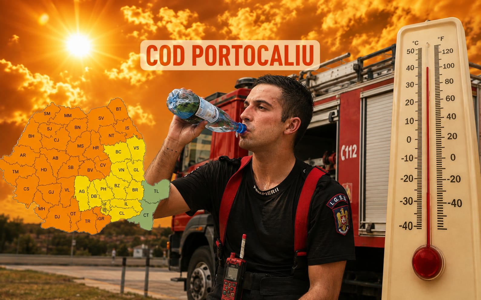 Județul Brașov, sub cod portocaliu de caniculă. Autoritățile recomandă măsuri de protecție