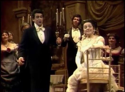 Plácido Domingo și Ileana Cotrubaș pe scenă de operă