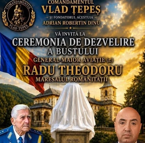 Controverse la Mănăstirea Comana: dezvelirea bustului generalului Radu Theodoru, contestată de o asociație antisemită