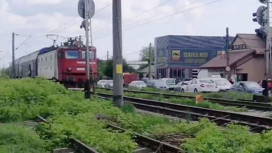 Locul accidentului feroviar în Bacău, strada Garofiței Locul accidentului feroviar în Bacău, strada Garofiței