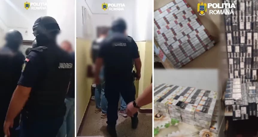 Percheziții în Onești într-un dosar de contrabandă cu țigări. Doi suspecți reținuți