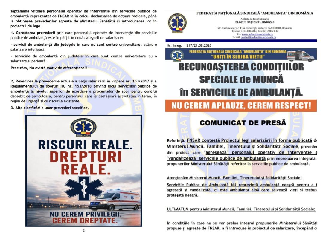 Ambulanță Vrancea protest Ambulanță Vrancea protest