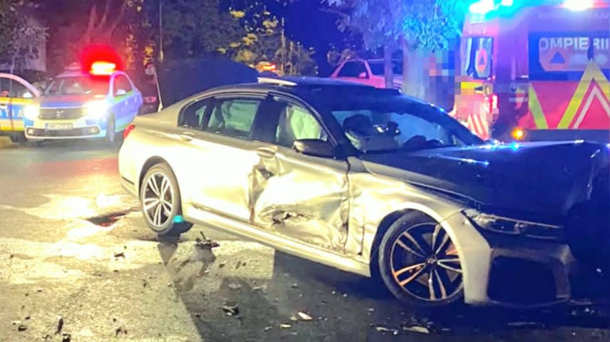 Polițiști constănțeni la locul accidentului rutier Polițiști constănțeni la locul accidentului rutier