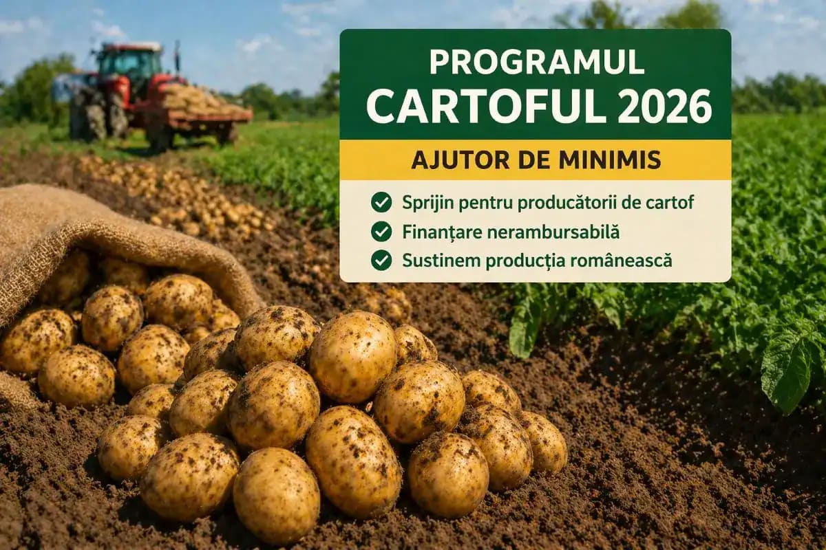 Guvernul a aprobat schema de ajutor de minimis pentru producția de cartofi în România