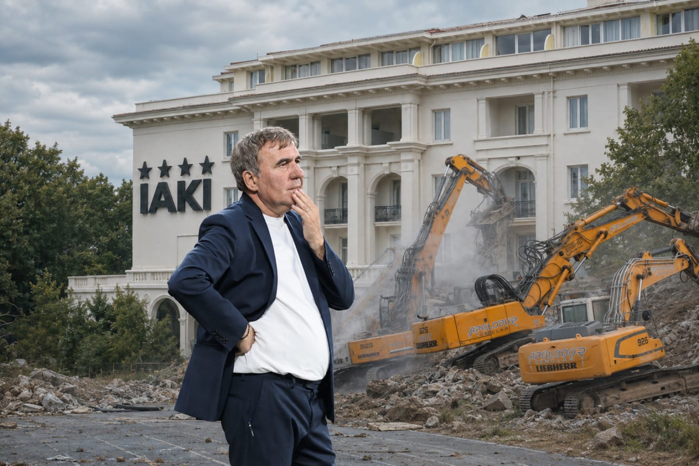 Gică Hagi demolează masiv la Iaki și schimbă peisajul hotelului din Mamaia
