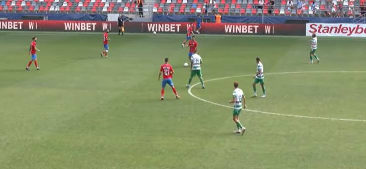 Fotbal echipa Dumbrăvița în meci pe teren propriu