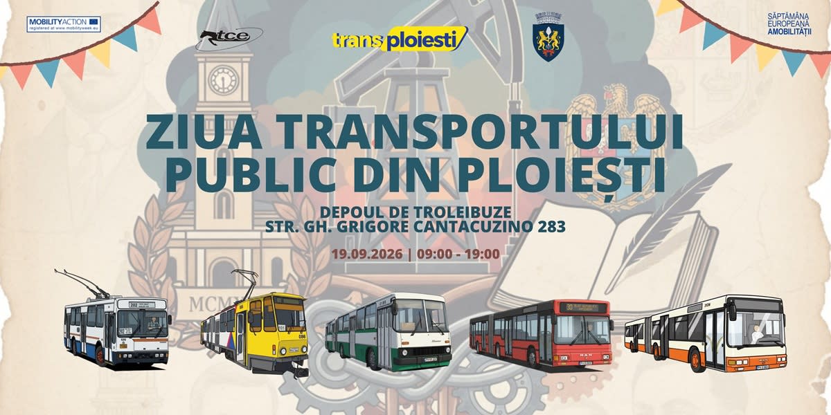 Vehicule istorice și moderne de transport public în expoziție la Ploiești Vehicule istorice și moderne de transport public în expoziție la Ploiești