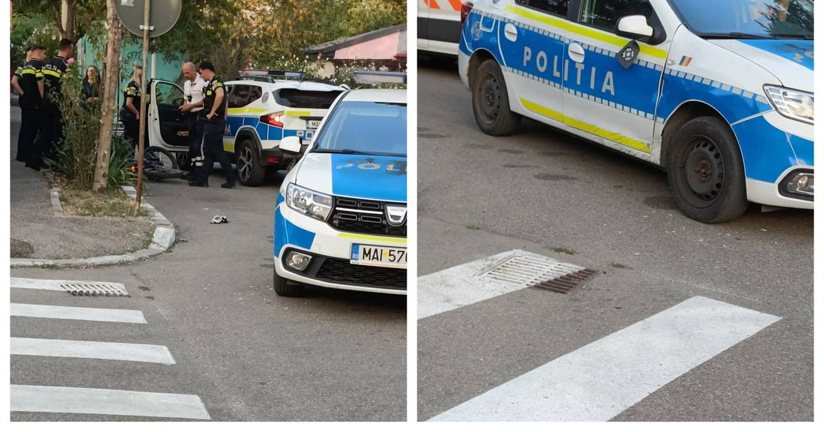 Un adolescent de 17 ani a fugit cu motocicletă neînmatriculată, s-a izbit de poliție și a fost imobilizat