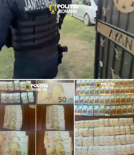 (VIDEO) Bănci false de 50 de euro, folosite pentru cumpărarea de mașini. Percheziții în cinci județe, sub supravegherea procurorilor din Onești