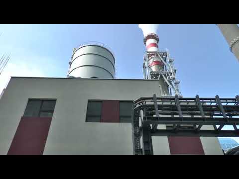 Centrală pe gaz în construcție, echipamente industriale, sistem energetic Centrală pe gaz în construcție, echipamente industriale, sistem energetic