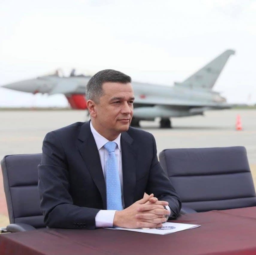 Sorin Grindeanu în timpul unei declarații publice