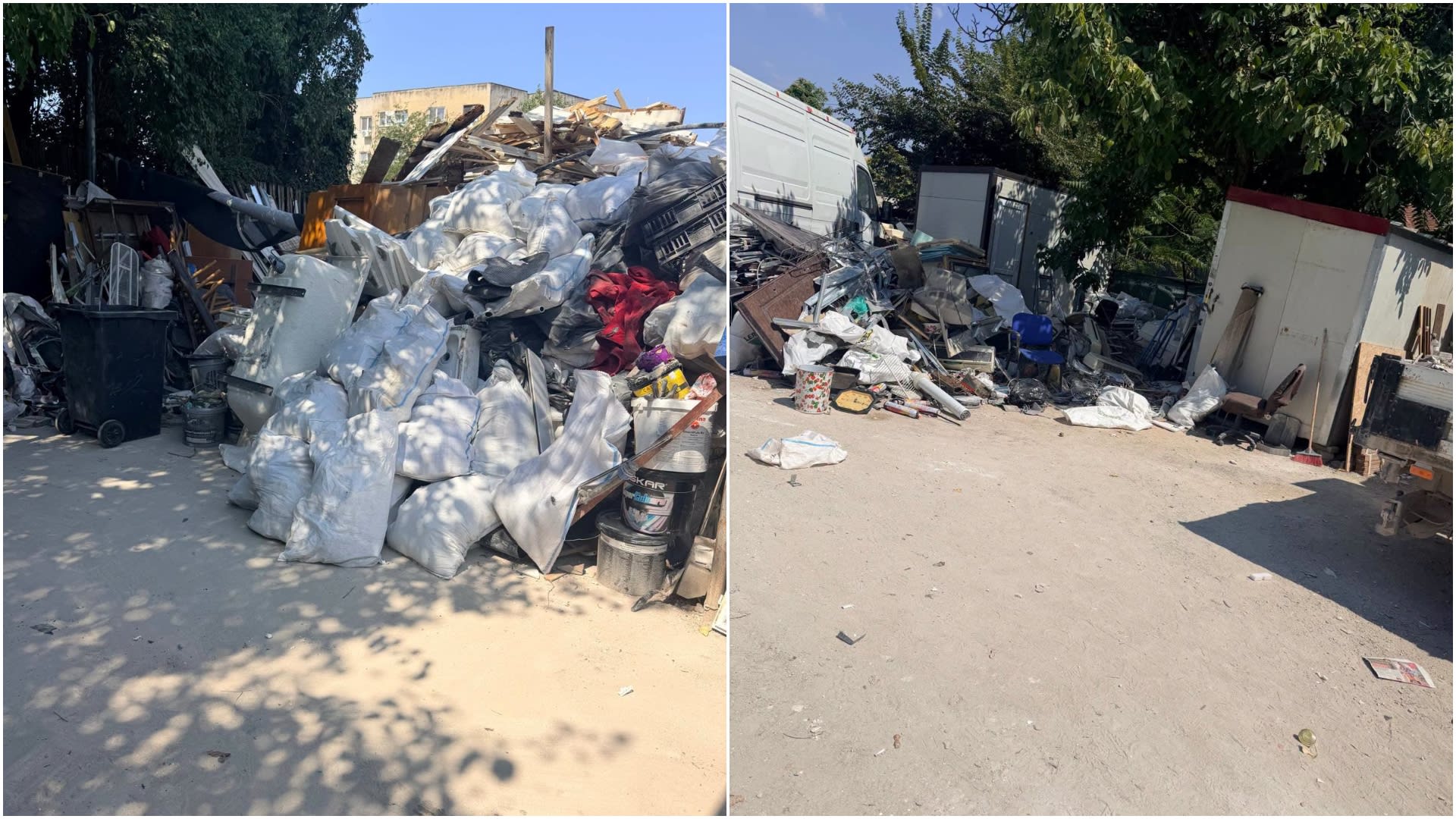Poliția Locală Sector 6 aplică amenzi de 130.000 lei pentru depozitare ilegală de deșeuri din construcții pe Str. Valea Lungă