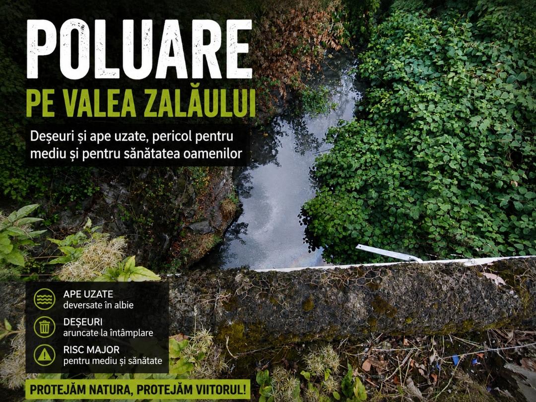 Valea Zalăului, poluată cu produse petroliere în urma unui incident accidental