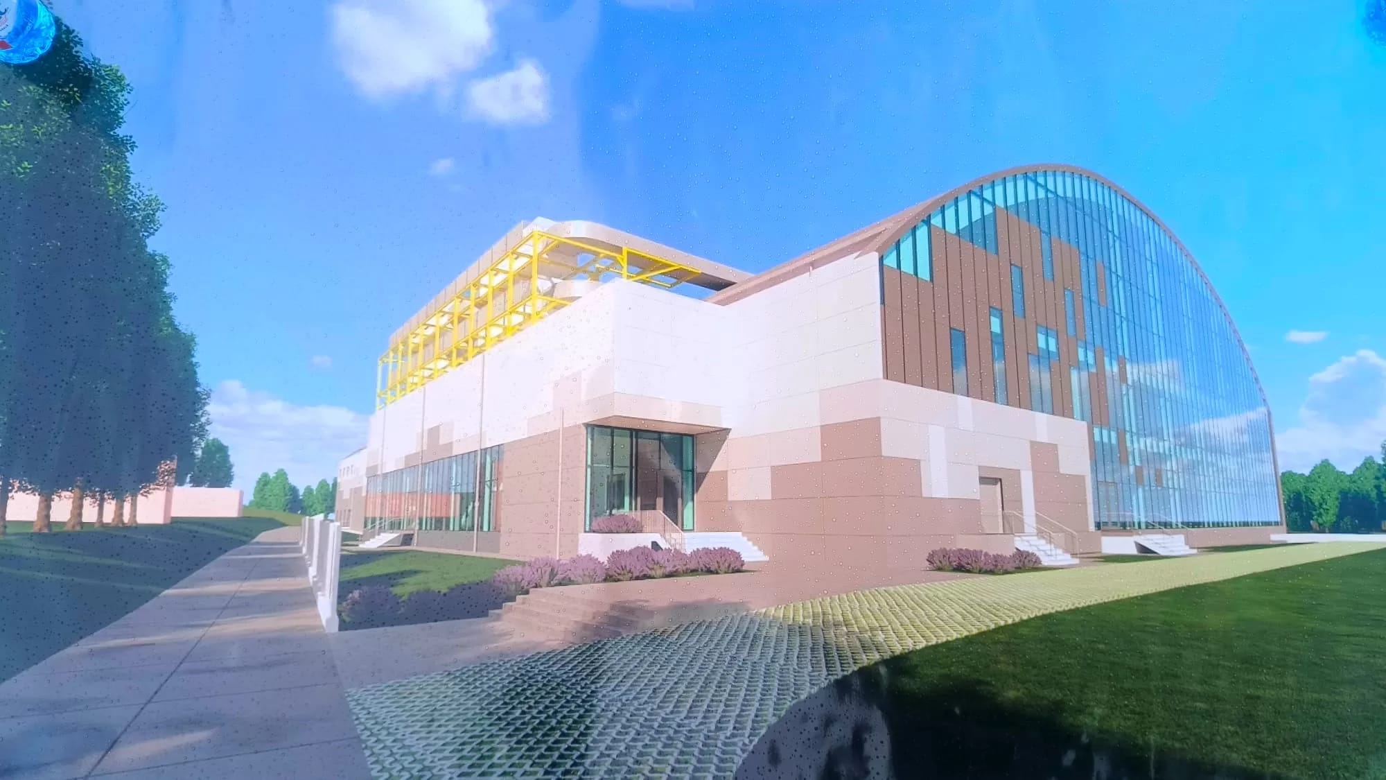 Bazin olimpic în construcție în Vaslui, șantier modern Bazin olimpic în construcție în Vaslui, șantier modern