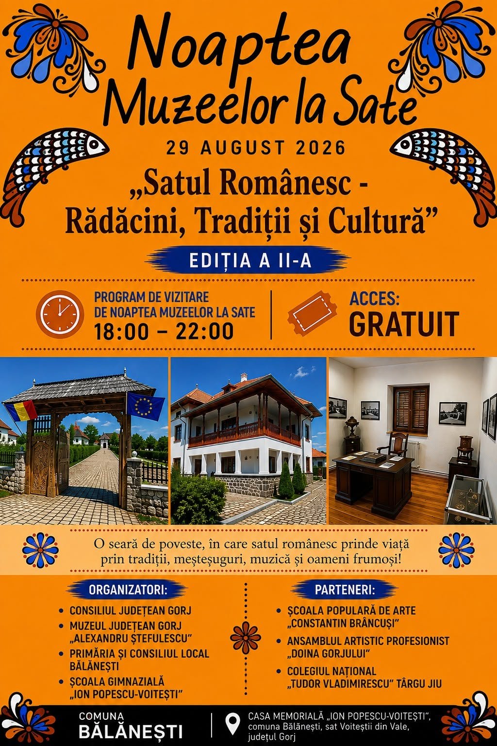 Eveniment cultural la Casa Memorială Ion Popescu-Voitești Eveniment cultural la Casa Memorială Ion Popescu-Voitești