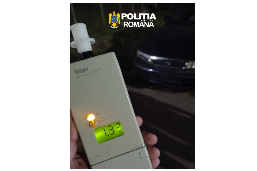 Șofer reținut în Olt: Băut, fără permis și cu mașină neînmatriculată