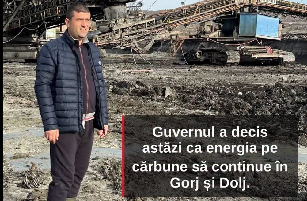 Miruță: Cărbunele continuă în Gorj, Guvernul prelungește funcționarea grupurilor energetice