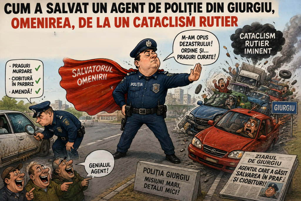 Agent de poliție în acțiune în Giurgiu Agent de poliție în acțiune în Giurgiu